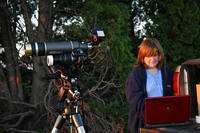 Partial Solar Eclipse May 19, 2012 - Deb at the Controls